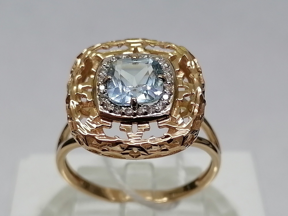 КОЛКМИ585 КОЛЬЦО С КАМНЯМИ (Au 585)