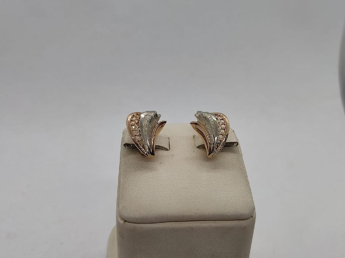 СБКМ585 СЕРЬГИ БЕЗ КАМНЯ (Au 585)