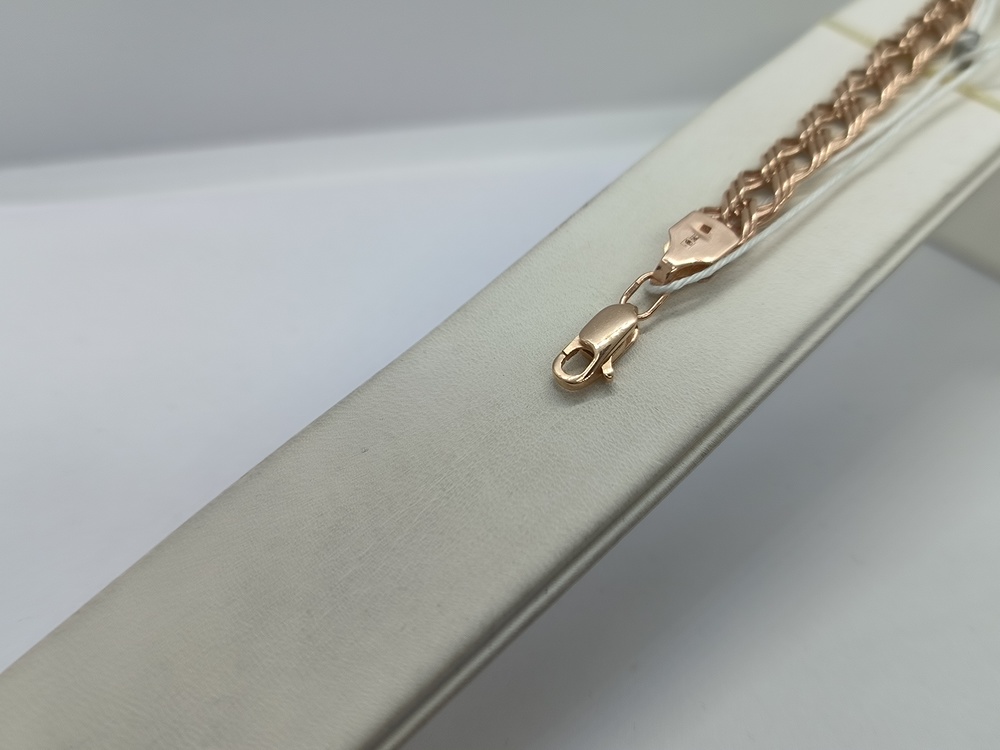 БРАСЛЕТ ПОЛНОВЕСНЫЙ Ромб тройной Au 585