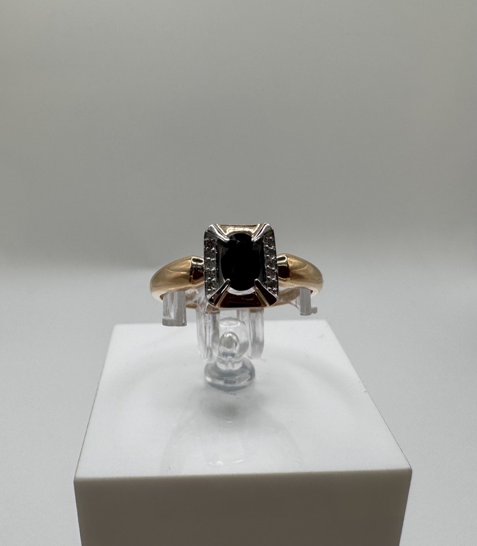 КОЛЬЦО Бриллиант, сапфир (Au 585)