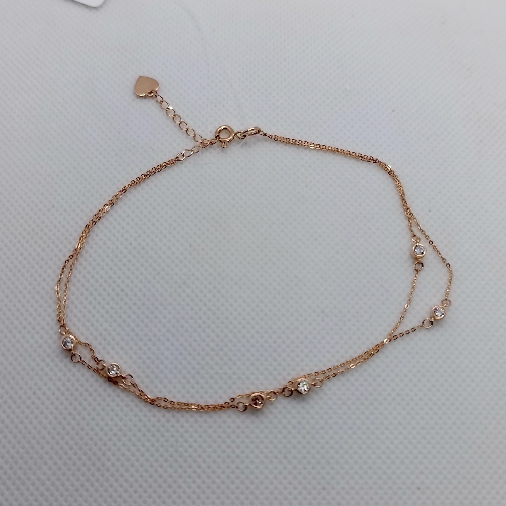 БРАСЛЕТ НА НОГУ с камнями (Au 585)