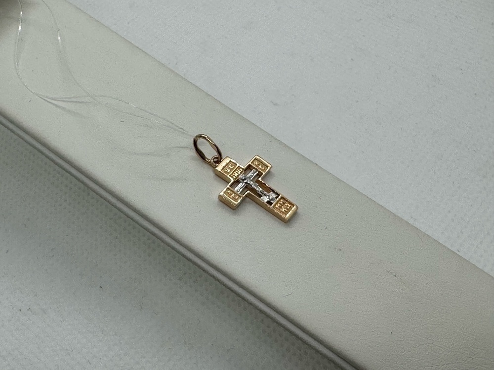 ПОДВЕСКА КРЕСТ без камня (Au 585)