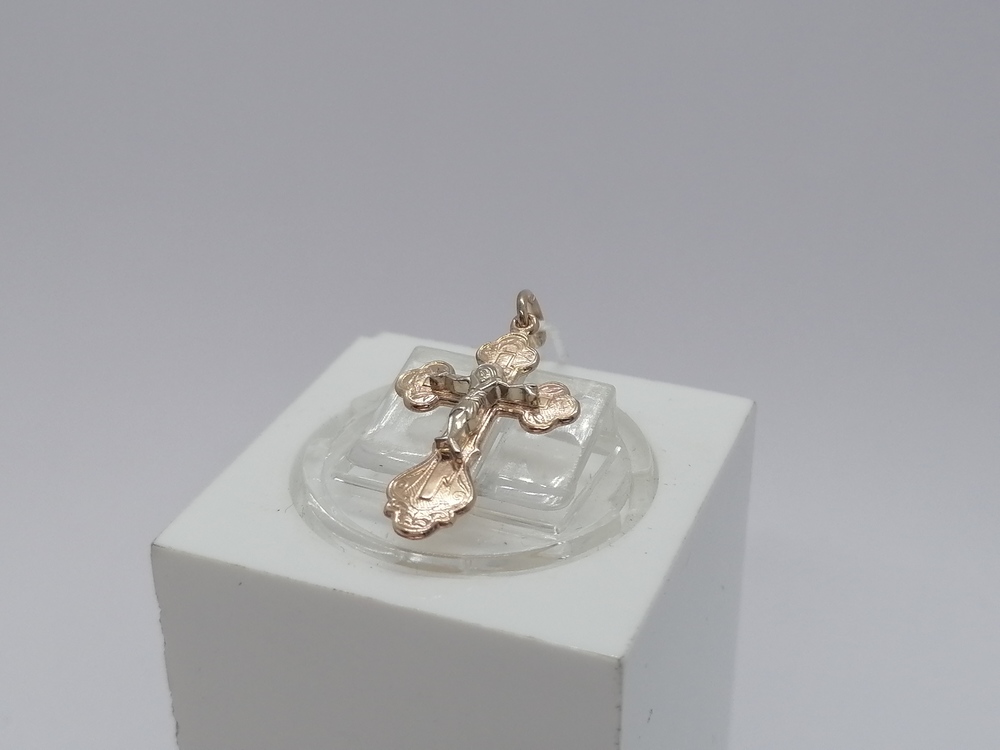 ПОДВЕСКА КРЕСТ БЕЗ КАМНЯ (Au 585)