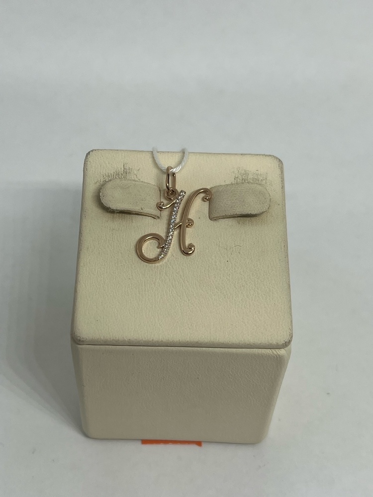 ПОДВЕСКА БУКВА Н Au 585