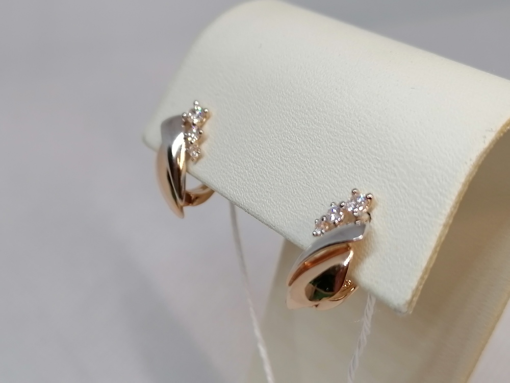 СКМИ585 СЕРЬГИ С КАМНЯМИ (Au 585)