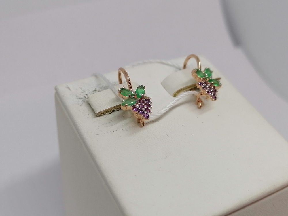 СЕРЬГИ С КАМНЯМИ (Au 585)