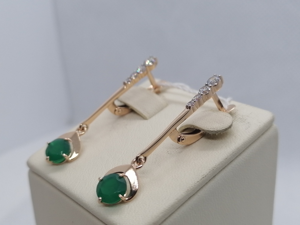 СЕРЬГИ С КАМНЯМИ (Au 585)