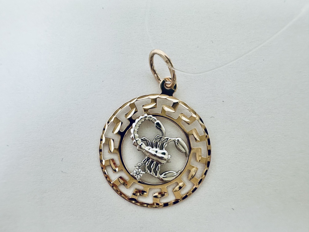 П1427110 ПОДВЕСКА ЗНАК ЗОДИАКА СКОРПИОН (Au 585)