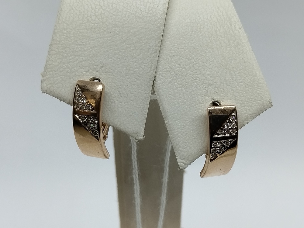 СКМИ585 СЕРЬГИ С КАМНЯМИ (Au 585)