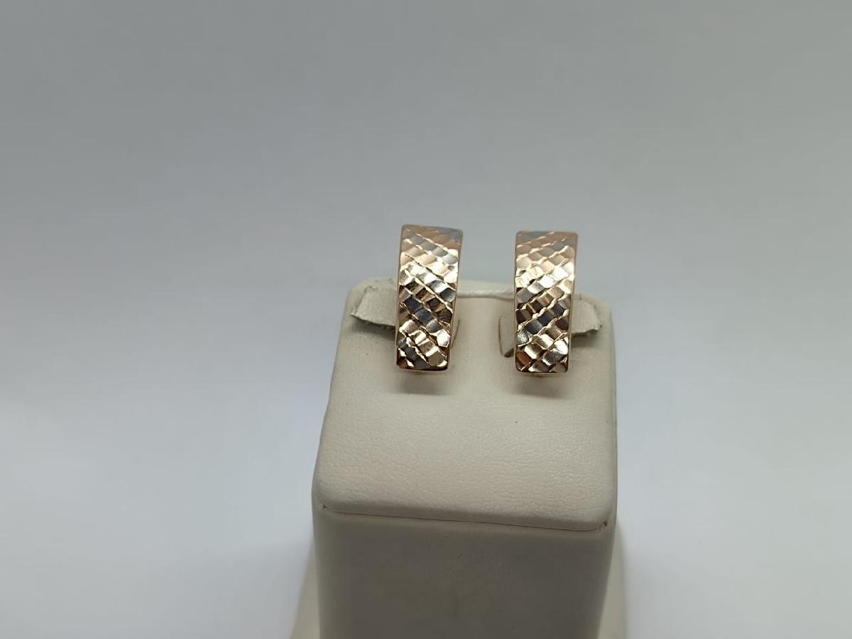 СБКМ585 СЕРЬГИ БЕЗ КАМНЯ (Au 585)