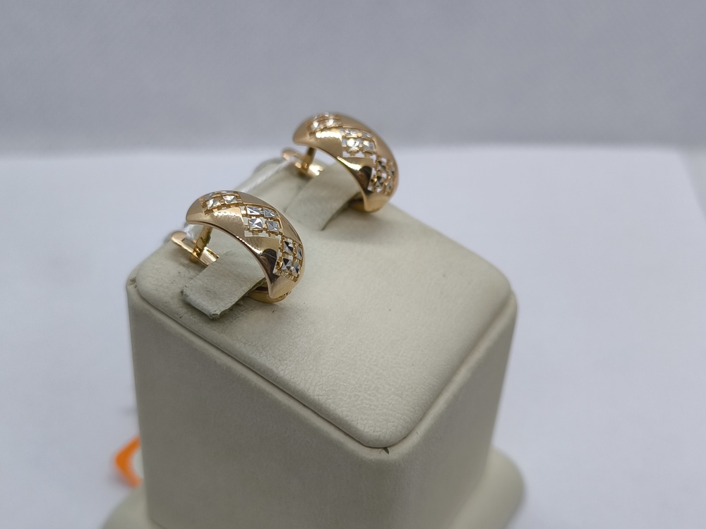 СБКМ585 СЕРЬГИ БЕЗ КАМНЯ (Au 585)