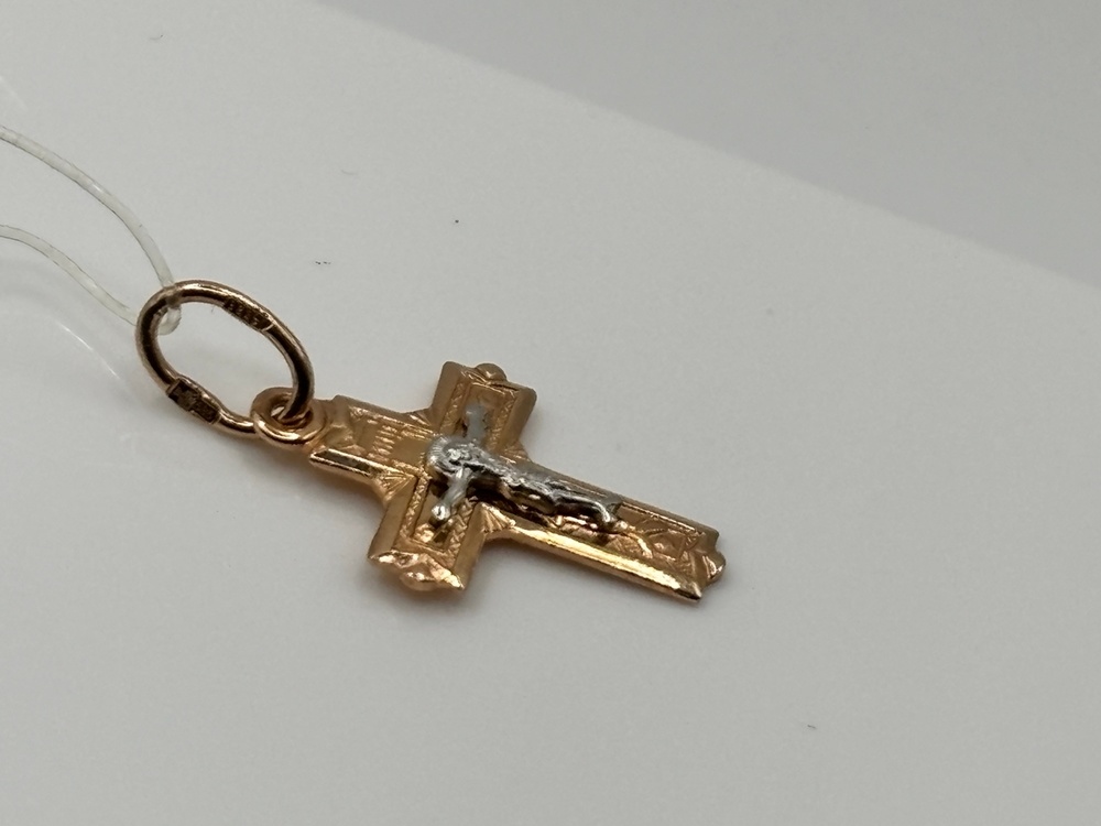 20-0153 ПОДВЕСКА КРЕСТ без камня (Au 585)