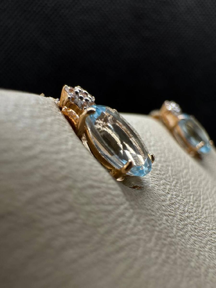 СКМИ375 СЕРЬГИ С КАМНЯМИ (Au 375)