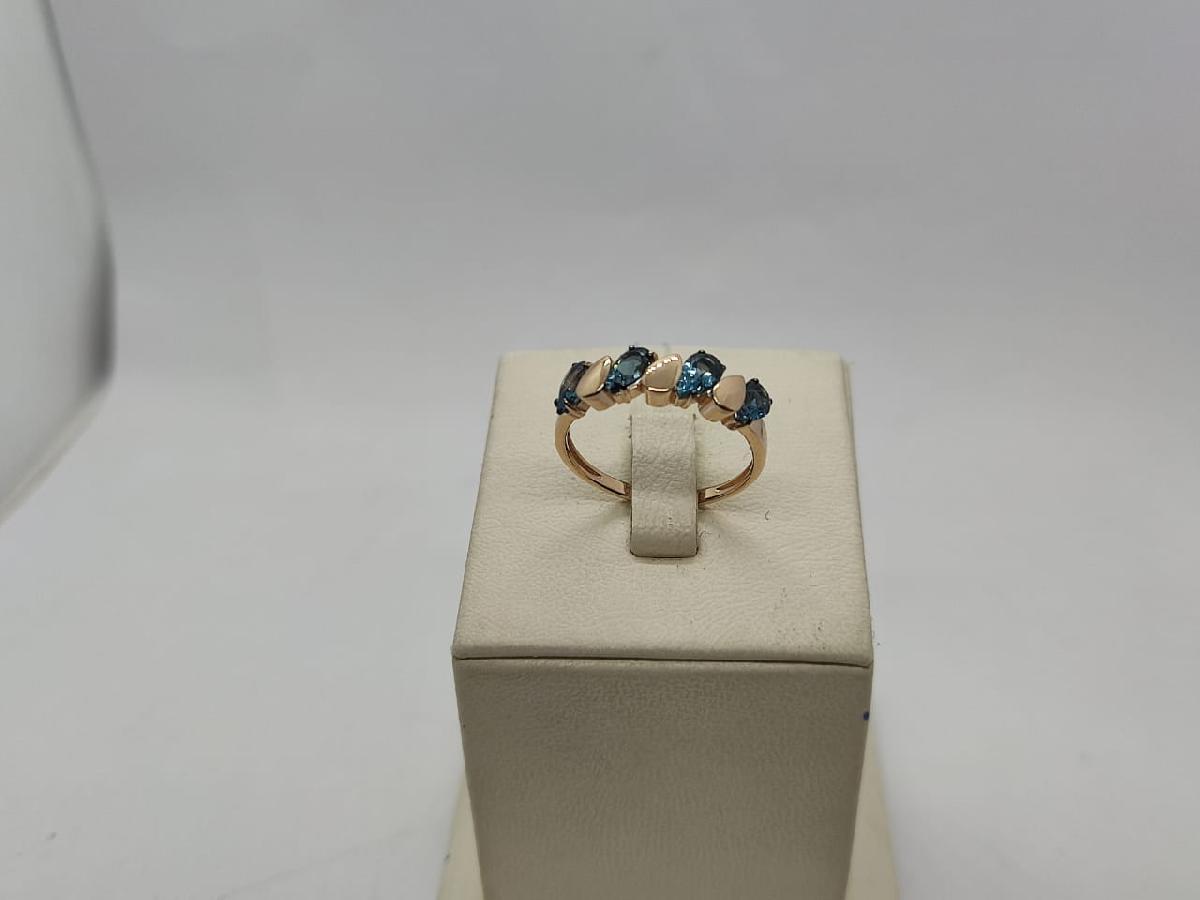 КОЛЬЦО С КАМНЯМИ (Au 585)