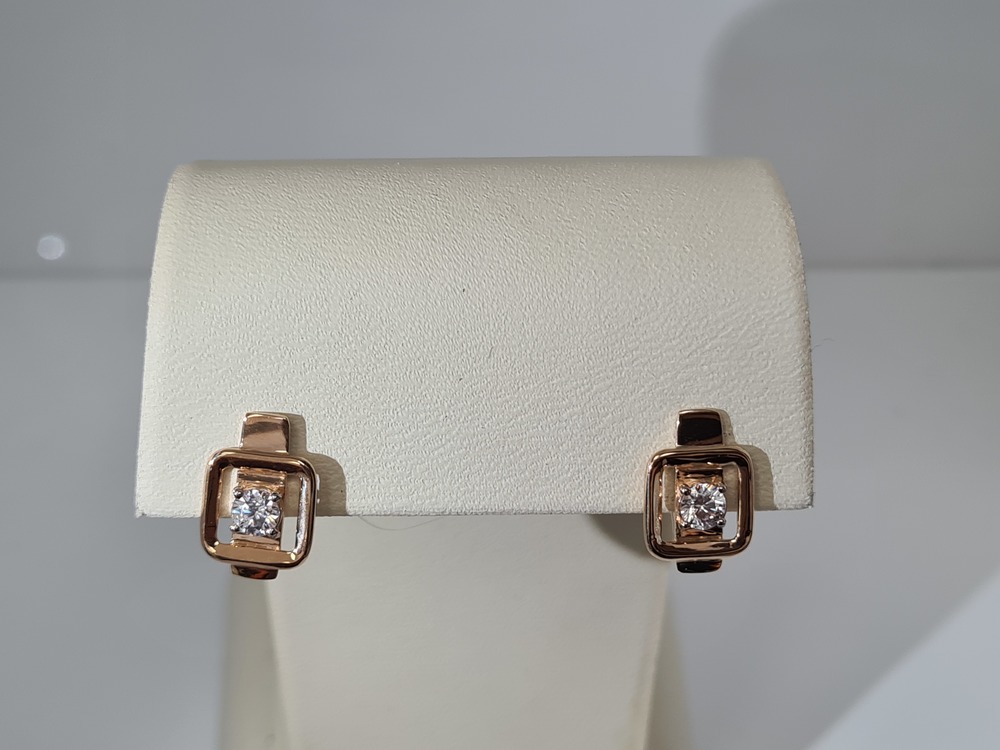 СЕРЬГИ С КАМНЕМ (Au 585)