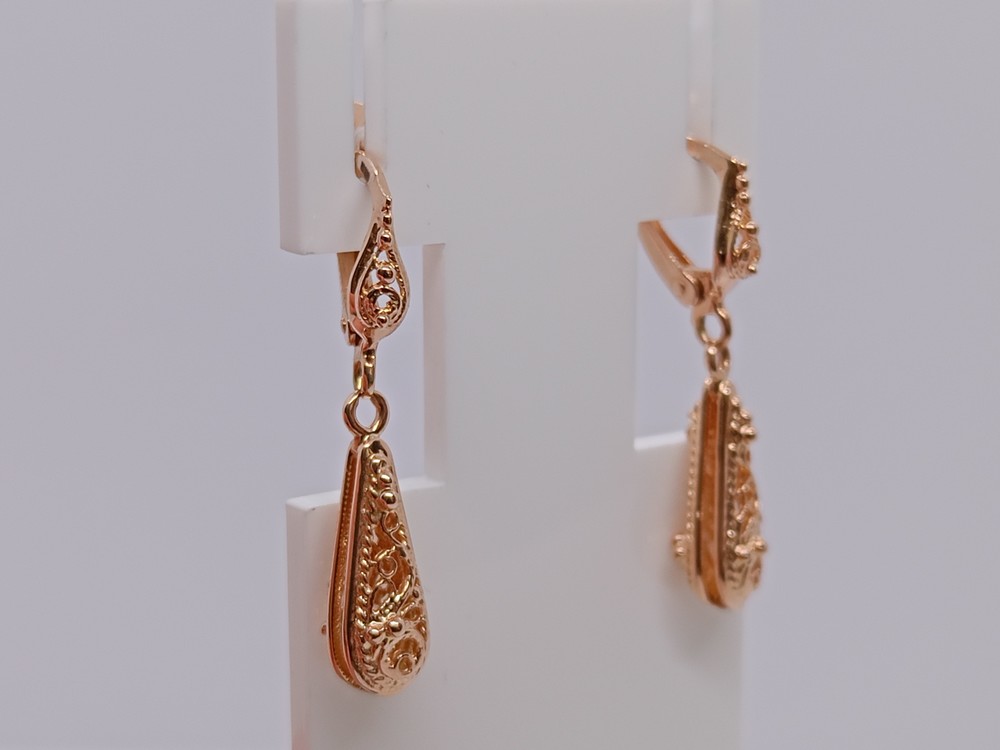 СБКМ585 СЕРЬГИ БЕЗ КАМНЯ (Au 585)