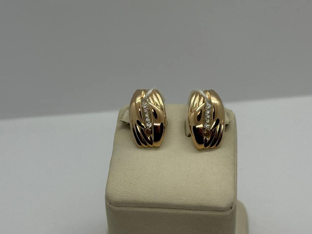 СКМИ585 СЕРЬГИ С КАМНЯМИ (Au 585)