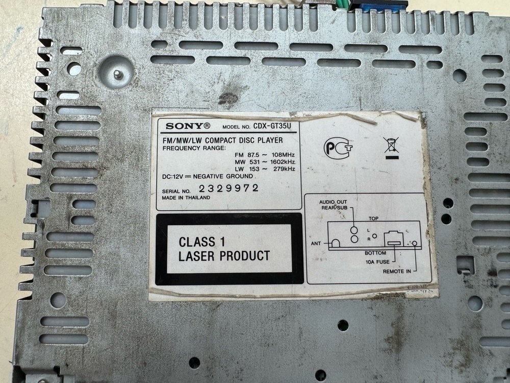 Автомагнитола SONY CDX-GT35U