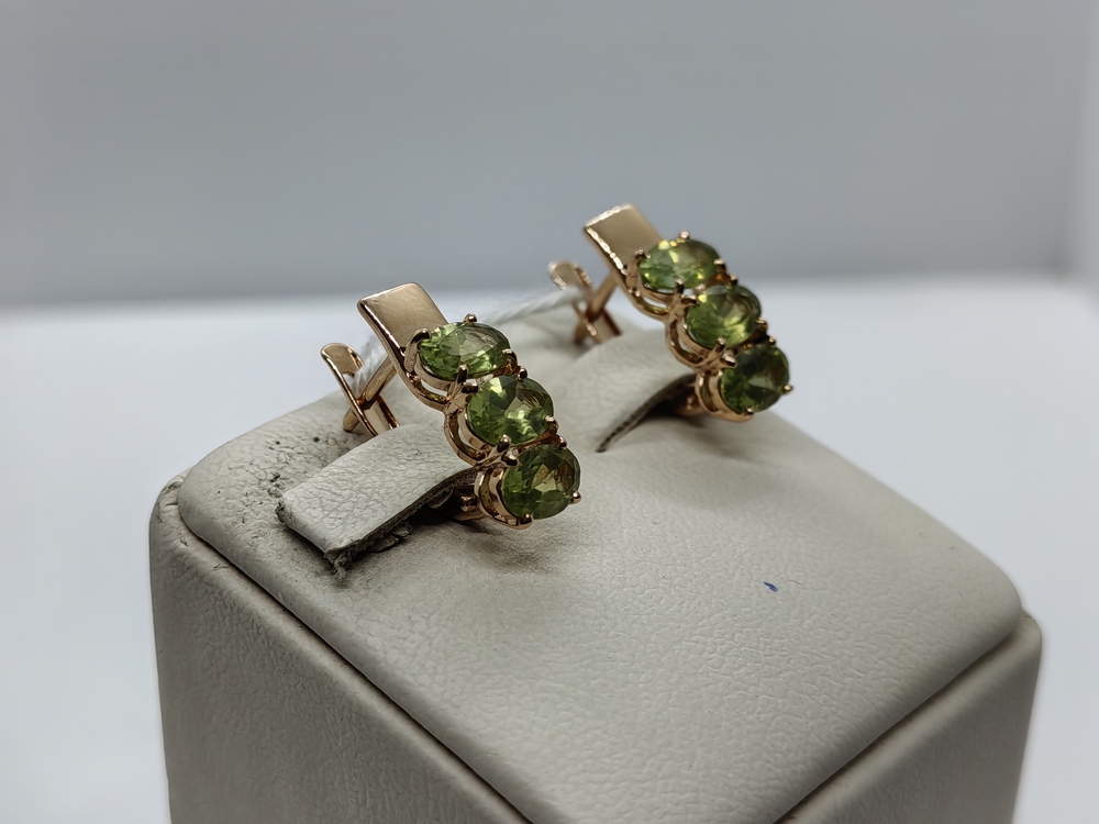 СКМИ585 СЕРЬГИ С КАМНЯМИ (Au 585)