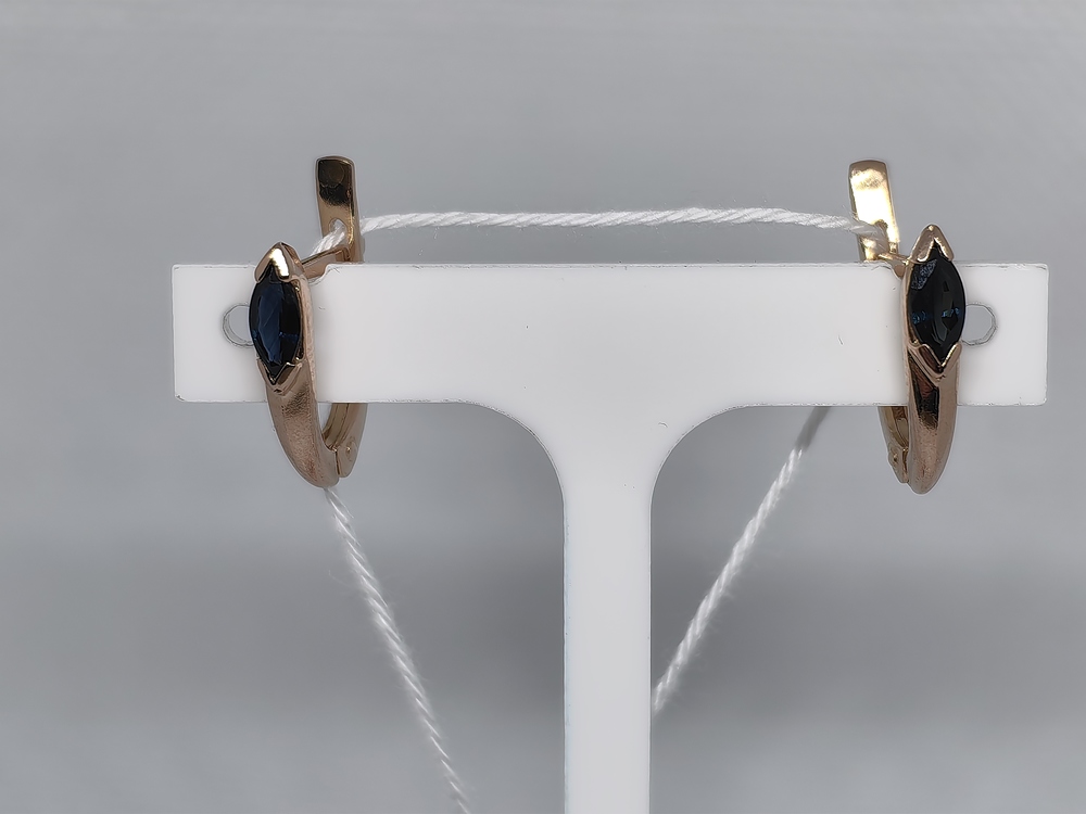 СКМ585 СЕРЬГИ С КАМНЕМ (Au 585)