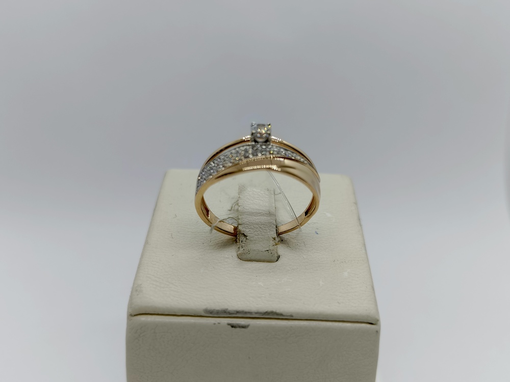 КОЛЬЦО С КАМНЯМИ (Au 585)