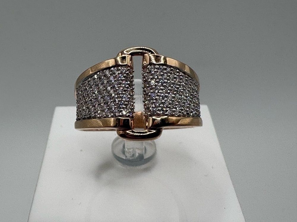 КОЛЬЦО С КАМНЯМИ (Au 585)