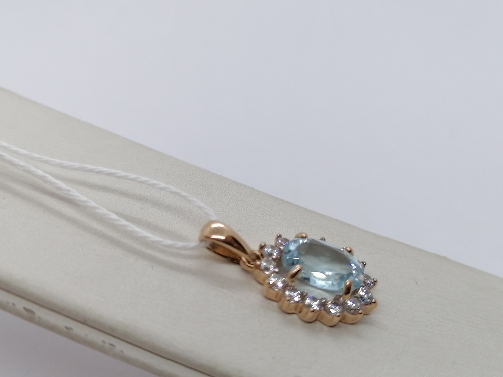 ПОДКМИ585 ПОДВЕСКА С КАМНЯМИ (Au 585)