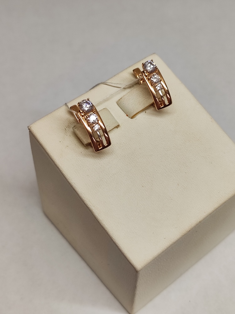 СКМИ585 СЕРЬГИ С КАМНЯМИ (Au 585)