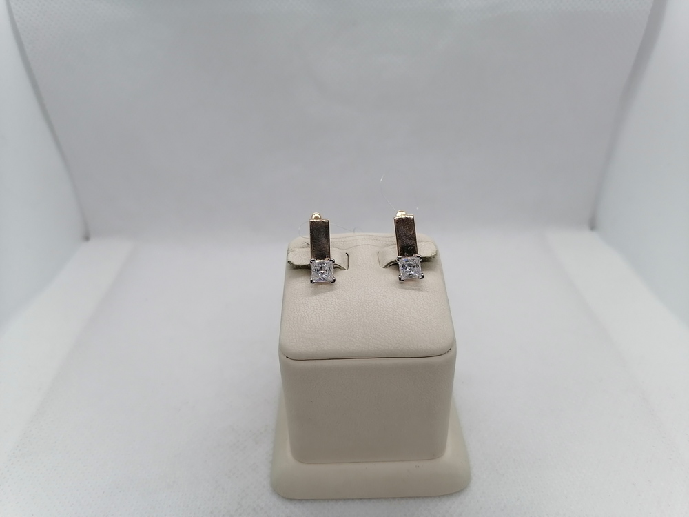 01-217531 СЕРЬГИ С КАМНЕМ (Au 585)