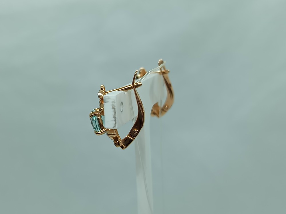 728803 СЕРЬГИ С КАМНЯМИ (Au 585)