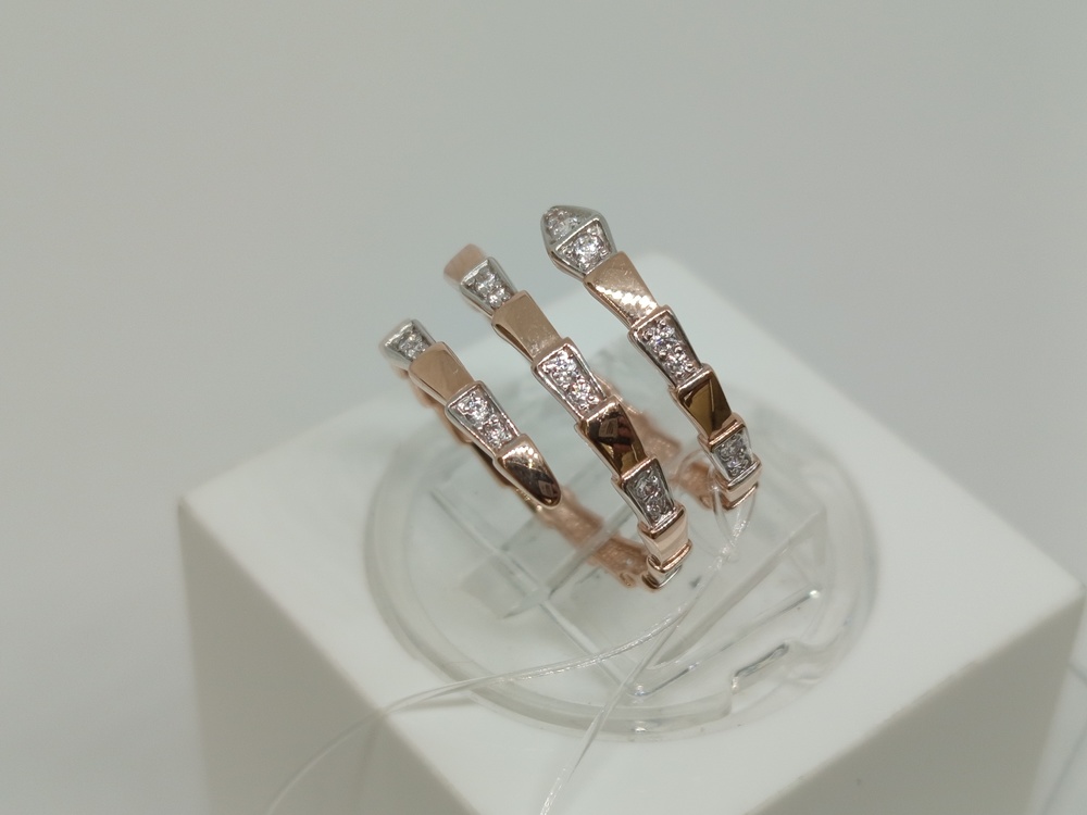 к1364 КОЛЬЦО С КАМНЯМИ (Au 585)