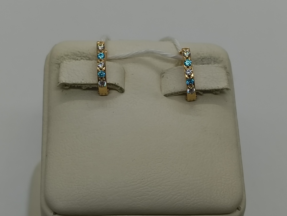 СКМИ585 СЕРЬГИ С КАМНЯМИ (Au 585)