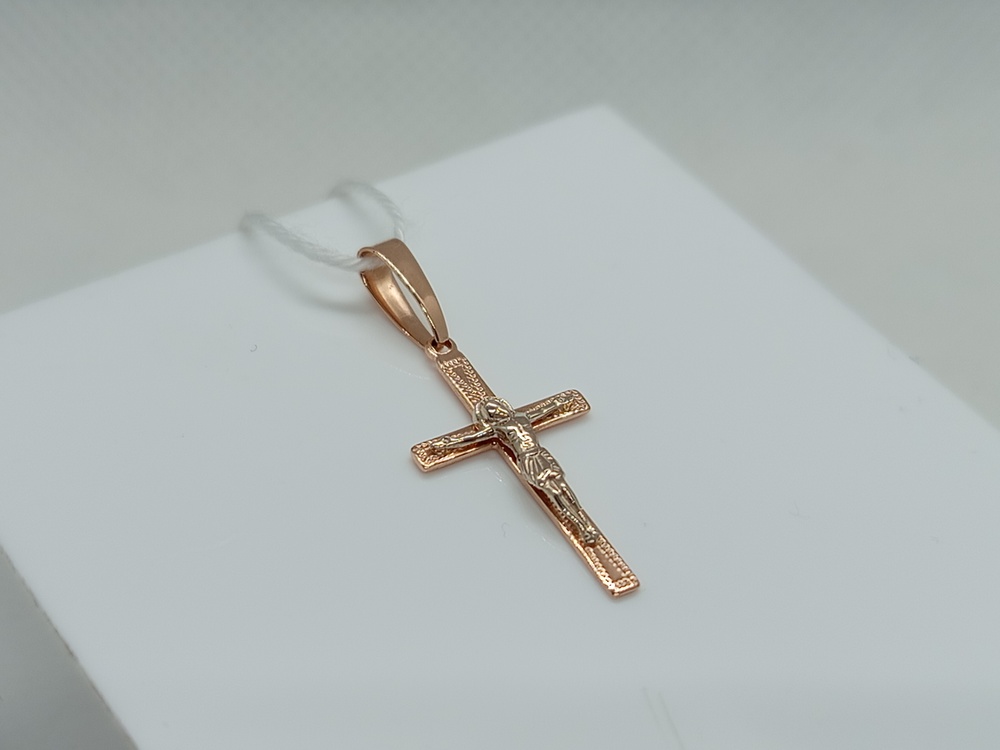 ПОДВЕСКА КРЕСТ БЕЗ КАМНЯ (Au 585)