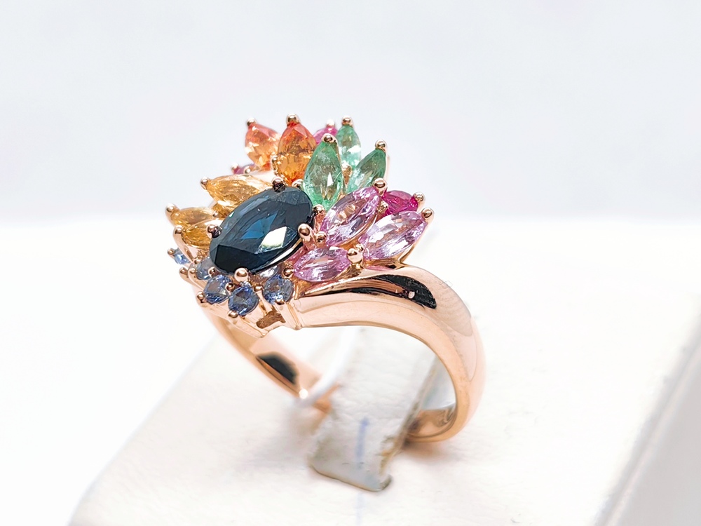 КОЛКМИ585 КОЛЬЦО С КАМНЯМИ (Au 585)