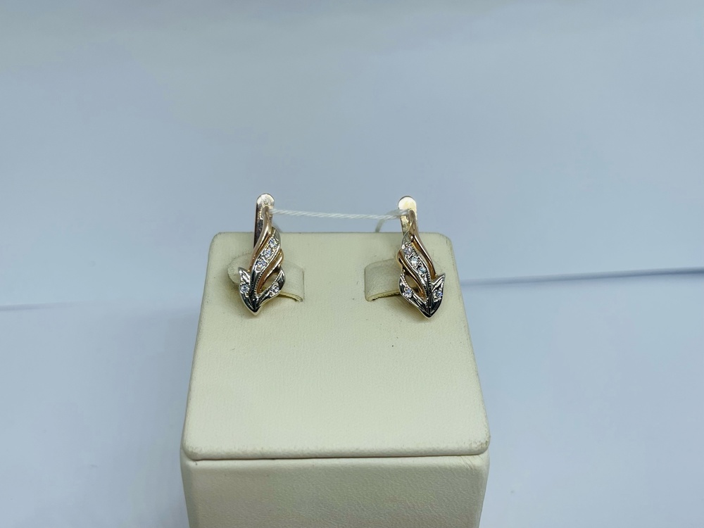 СКМИ585 СЕРЬГИ С КАМНЯМИ (Au 585)