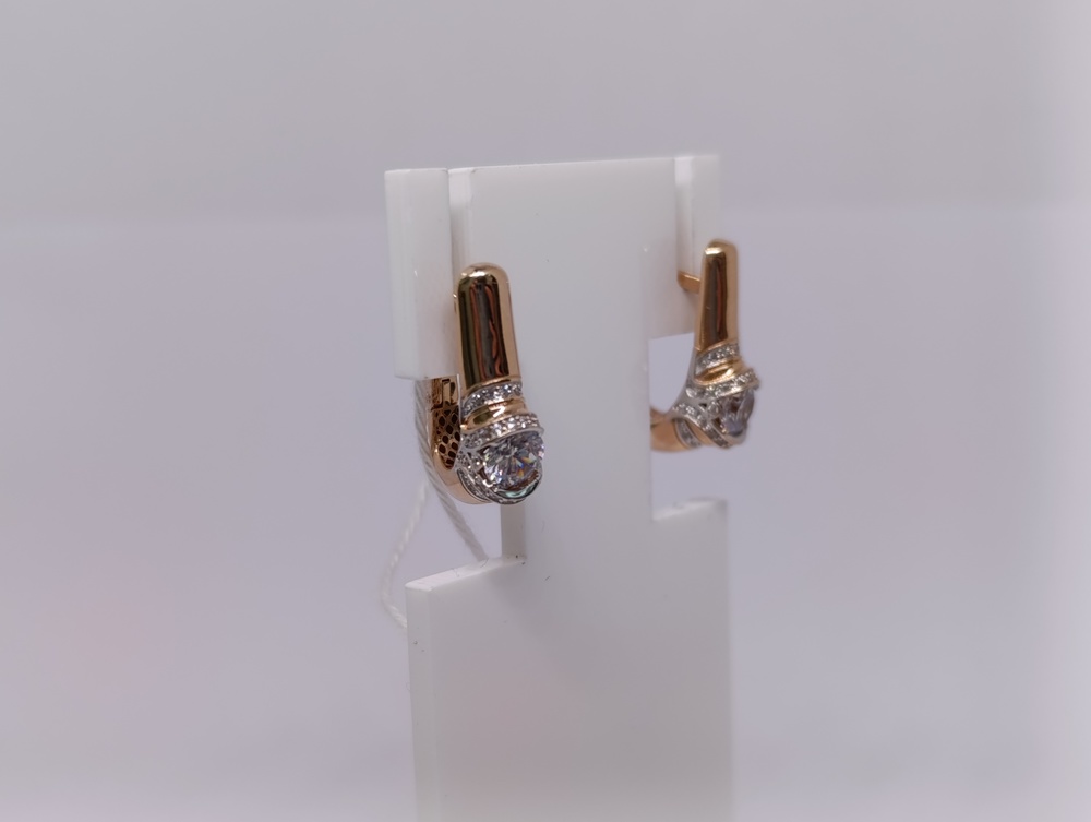 СКМИ585 СЕРЬГИ С КАМНЯМИ (Au 585)