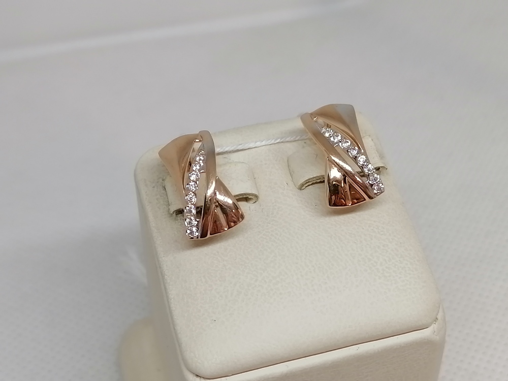 СКМИ585 СЕРЬГИ С КАМНЯМИ (Au 585)