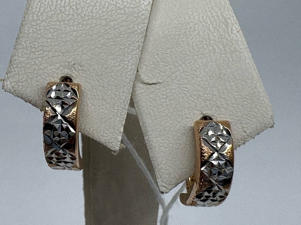 СБКМ585 СЕРЬГИ БЕЗ КАМНЯ (Au 585)