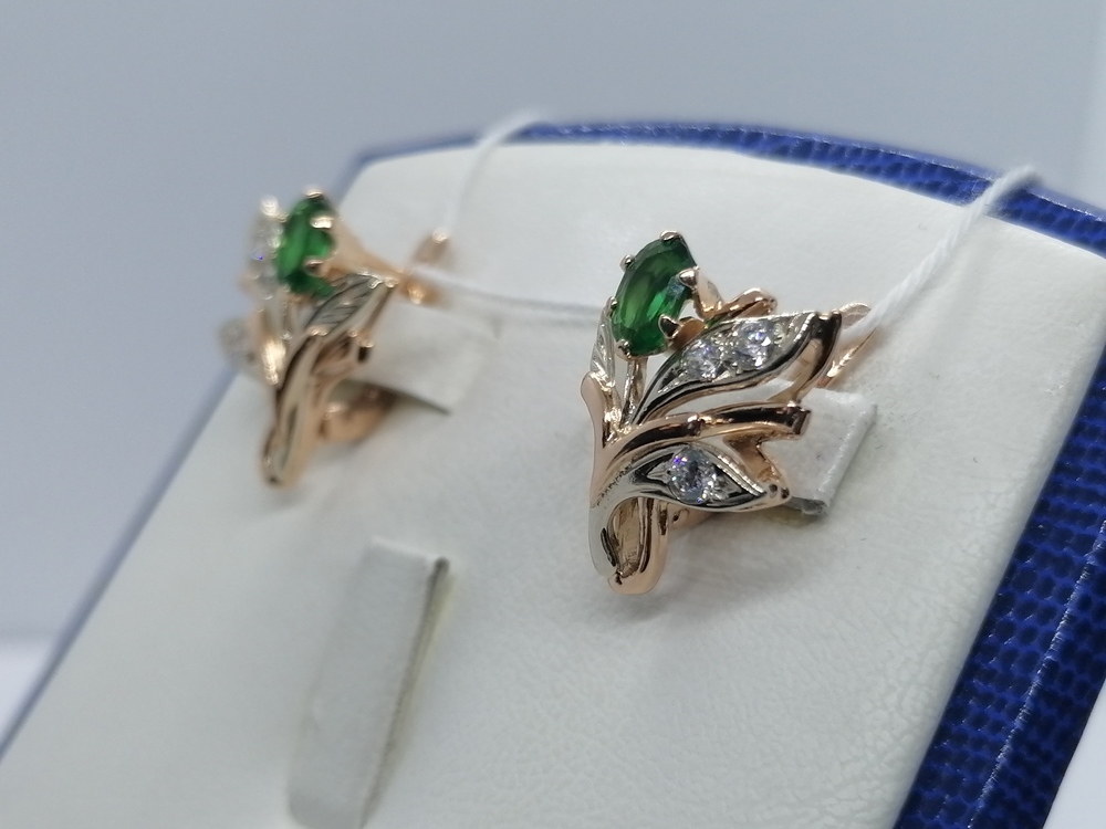 СЕРЬГИ С КАМНЯМИ (Au 585)