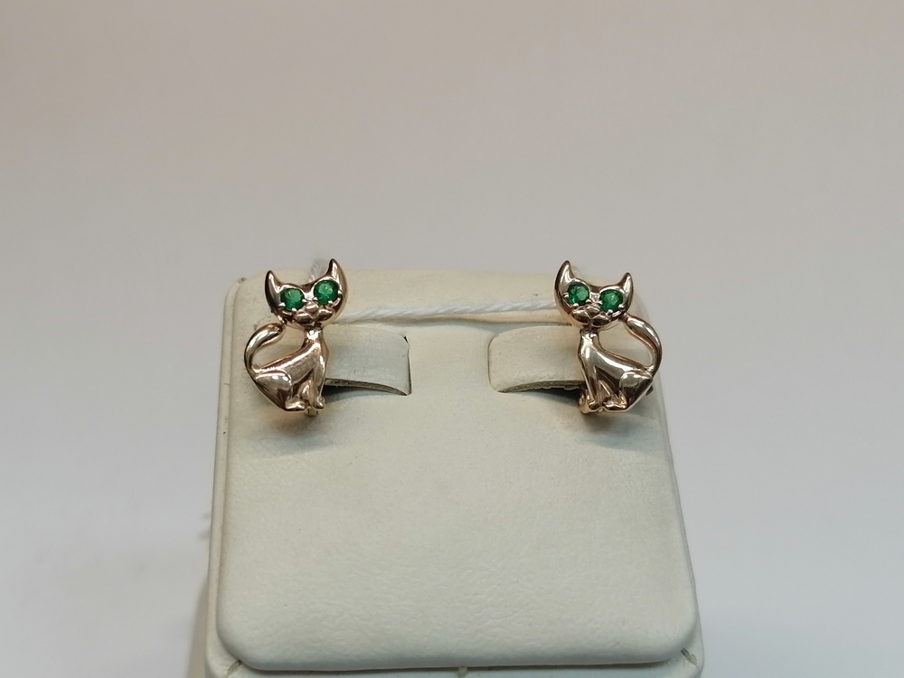 СКМИ585 СЕРЬГИ С КАМНЯМИ (Au 585)