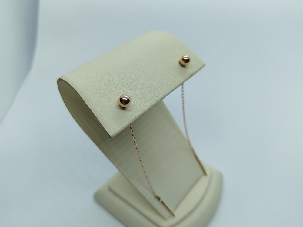 СЕРЬГИ ПРОДЕВКИ без камня (Au 585)