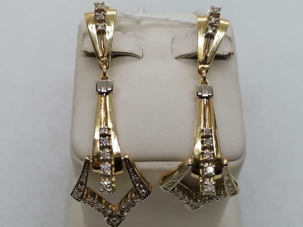 СЕРЬГИ БРИЛЛИАНТ Au 750