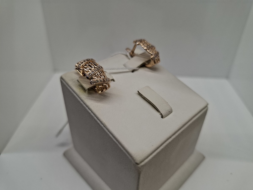 СКМИ585 СЕРЬГИ С КАМНЯМИ (Au 585)