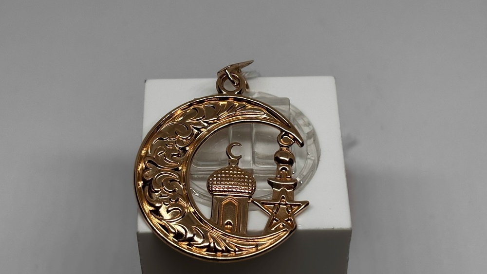 ПОДМБК585 ПОДВЕСКА МЕЧЕТЬ БЕЗ КАМНЯ (Au 585)