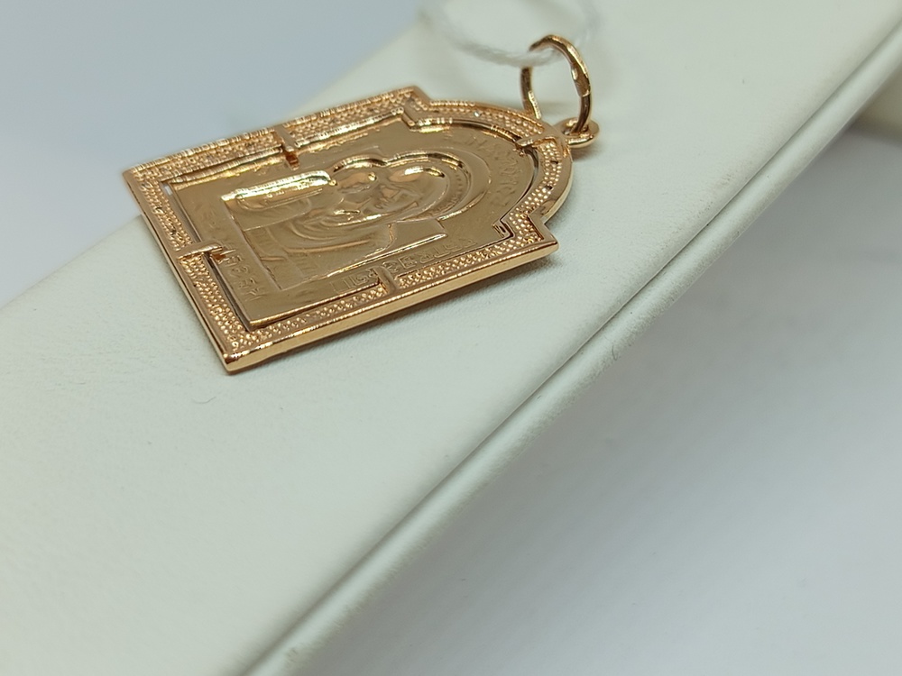 ПОДИКИ585 ПОДВЕСКА ИКОНА С КАМНЯМИ (Au 585)