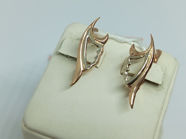 СБКМ585 СЕРЬГИ БЕЗ КАМНЯ (Au 585)