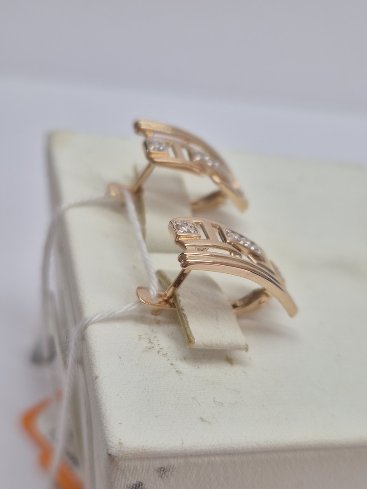 СКМИ585 СЕРЬГИ С КАМНЯМИ (Au 585)