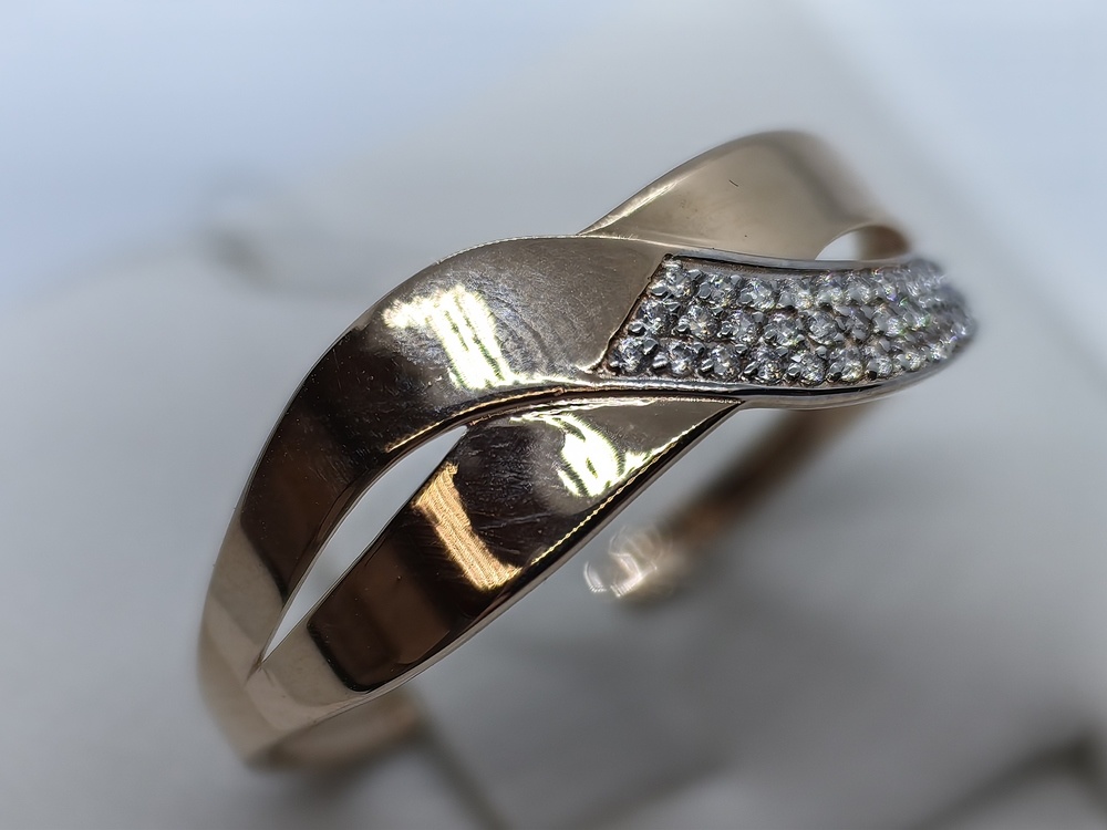 КОЛЬЦО С КАМНЯМИ (Au 585)