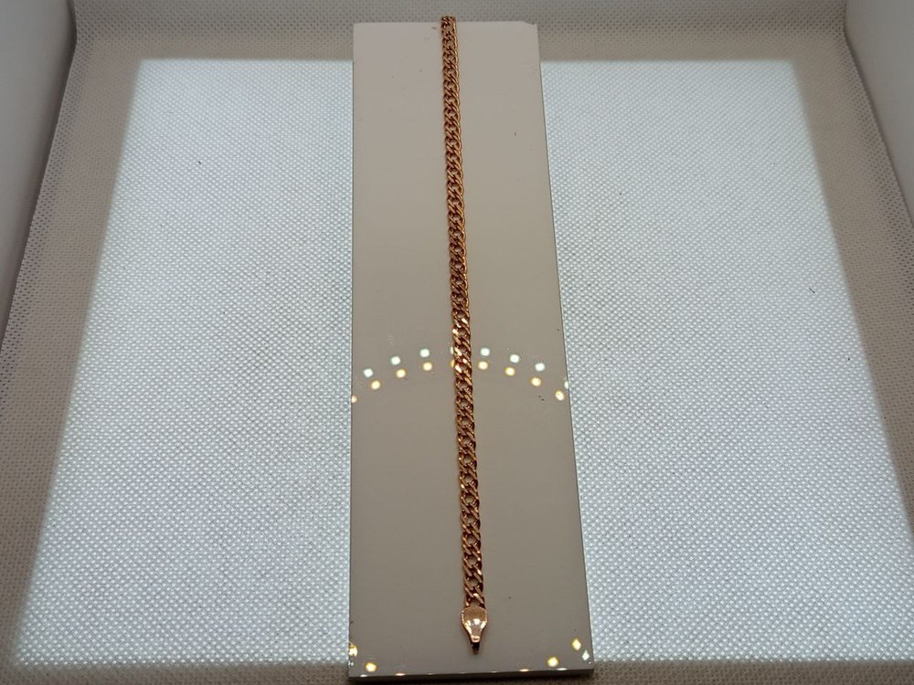 БРАСЛЕТ ПУСТОТЕЛЫЙ Ромб двойной (Au 585)