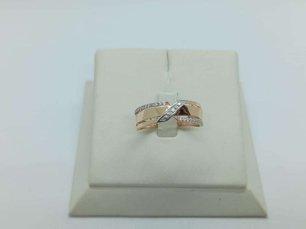 КОЛЬЦО С КАМНЯМИ (Au 585)